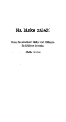 bl. Matka Terézia - príbehy a anekdoty