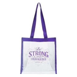 Taška Be Strong and Courageous Clear Tote Bag